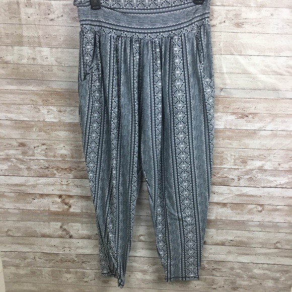 Prana Pants - Prana Blue White Pattern Comfy Pants Size M